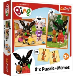 Puzzle 2in1 Memo Bing si pietenii Trefl