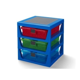 Organizator LEGO cu trei sertare albastru 40950002