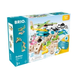 Set de constructie cu motor 121 piese BRIO