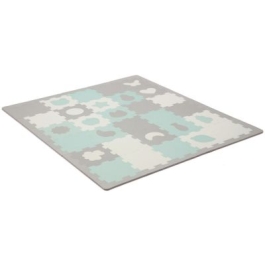 Covoras de joaca Luno Shapes puzzle 3d spuma mint Kinderkraft