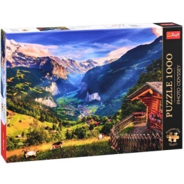 Puzzle 1000 piese Premium Plus Photo Odyssey. Valea Lauterbrunnen Elvetia Trefl