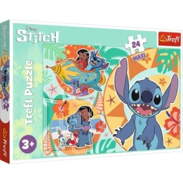 Puzzle 24 Maxi. Ziua vesela a lui Lilo si Stitch Trefl