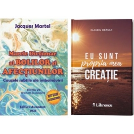 Pachet 2 carti Marele Dictionar al Bolilor si Afectiunilor si Eu sunt propria mea creatie - Jacques Martel Claudiu Dragan