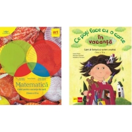 Pachet 2 caiete pentru vacanta de vara clasa a 6-a Matematica si Limba si literatura romana Ce poti face cu o carte - Marius Perianu Ioana Nanu