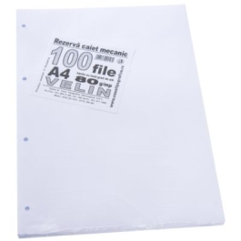 Rezerva caiet mecanic foaie velina A4 100 file Casa Tipografica