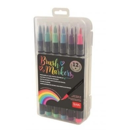 Set 12 carioci pensula multicolor Legami