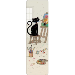 Semn de carte Bug Art Painter Cat Kiub