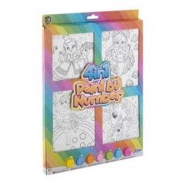 Set creativ Paint by Numbers 4in1 Girls