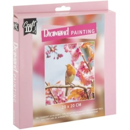 Pictura cu diamante Pasare set creativ CR209723GE2 20 x 20 cm