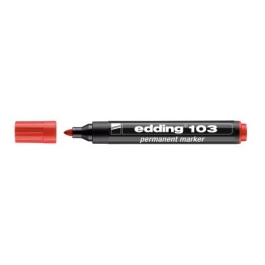 Marker Edding 103 permanent varf rotund 1. 5-3mm rosu