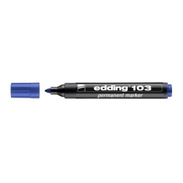 Marker Edding 103 permanent varf rotund 1. 5-3mm albastru