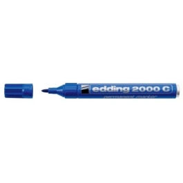 Marker permanent Edding 2000C corp metalic varf rotund 1. 5-3 mm albastru