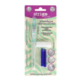 Stilou cerneala termosensibila Strigo Waves SSC467 2 rezerve si dispozitv curatare penita