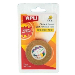 Banda dublu adeziva Apli transparenta 7 mm x 10 m