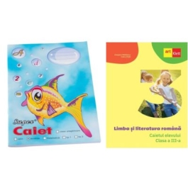 Pachet Caiet Pestisor dictando A5 48 file Casa Tipografica si Limba si literatura romana. Caietul elevului pentru clasa a 3-a - Cleopatra Mihailescu
