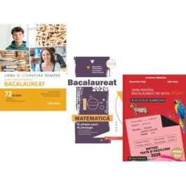 Pachet Bacalaureat 2026. Limba si literatura romana 72 teste complete Matematica M-stiintele-naturii si M-tehnologic si Biologie clasele 9-10 - Mimi Gramnea Mihai Monea Stelica Ene