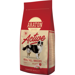 Hrana uscata pentru caini activi, cu pui, 15 kg, Araton Adult