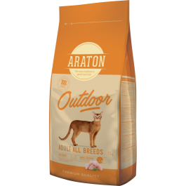 Hrana uscata pentru pisici, cu pui si curcan, 15 kg, Araton Adult Outdoor