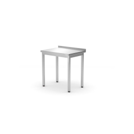 Masa de lucru cu rebord, Hendi, pregatita pentru asamblare, Kitchen Line, 800x600x(H)850mm