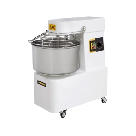 Malaxor profesional spirala 1 viteza echipat cu roti pivotante vas capac si spirala din inox 18/10 Hendi 22 litri 750 W, capacitate maxima incarcare 17Kg,  385x670x(H)725 mm