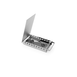 Incalzitor pentru vase cu 2 suporturi combustibil, cadru inox cu plita din aluminiu, Hendi, 330x180x(H)65 mm