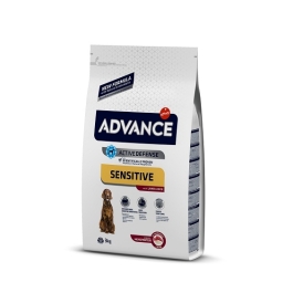 Hrana uscata Caini, 3 kg, cu miel si orez, Advance Dog Sensitive Adult