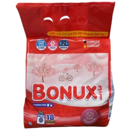 Detergent pudra pentru rufe Pure Magnolia, 18 spalari, 1.17 kg, Bonux