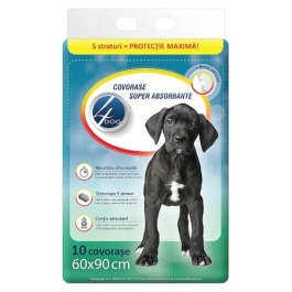 4Dog Covorase absorbante 60x90 cm, 10 buc