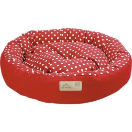 Culcus pentru caini si pisici Rotund Tarte S, rosu, 65x15 cm, 4Dog Deluxe 