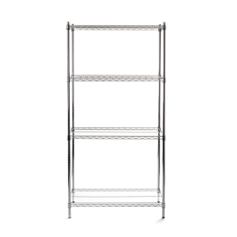 Raft metalic pentru depozitare cu 4 rafturi reglabile, sustine 125 kg/polita, Inox, 910x455x(H)1830 mm, Hendi
