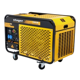 Stager YDE12E Generator open-frame 10kVA, 39A, 3000rpm, monofazat, diesel, pornire electrica