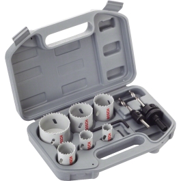 Bosch Set 9 accesorii, 6 carote BiMetal cu D20-68mm, 2 adaptoare hexagonale, 1 cheie hexagonala