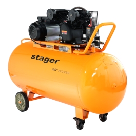 Stager Air 32C250 compresor aer, 250L, 10bar, 324L/min, monofazat, angrenare curea