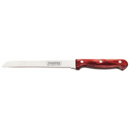 Cutit pentru feliat paine, maner rosu gama POLYWOOD