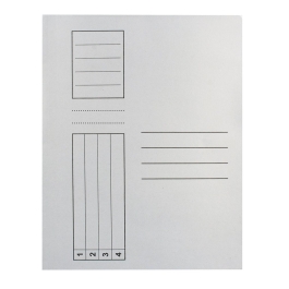 Dosar simplu, carton, alb, 10 bucati/set