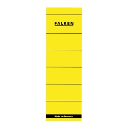 Etichete Falken autoadezive, pentru bibliorafturi,  60 x 190 mm, galben
