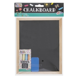 Tablita neagra Creative Craft, 20x16 cm, 4 crete si burete