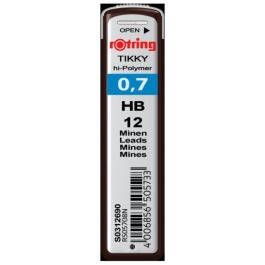 Mine pentru creion mecanic Rotring 0. 7 mm 12 bucset