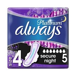 ALWAYS PLATINUM ABSORBANTE SECURE NIGHT NR4 3x5BUC