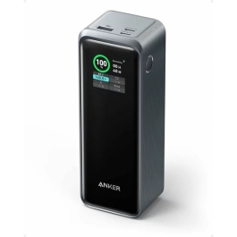 Acumulator extern Anker Prime, 27.650 mAh, 250W, Smart Digital Display, 2x USB-C, 1x USB-A, Negru