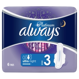 ALWAYS PLATINUM ABSORBANTE ULTRA NIGHT NR3 6BUC