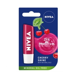 Balsam de buze Cherry Shine cu Uleiuri naturale, 5.5 ml, Nivea