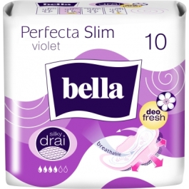 Bella Absorbante Perfecta Slim Silky Drai Violet, 10 bucati