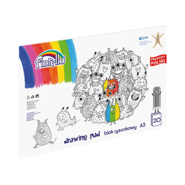 Bloc de desen A3 Fiorello, 20 file, 80g/mp, 150-1261