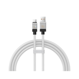 Cablu Baseus Coolplay, USB-A la USB-C, 100W, 1m Alb