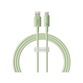 Cablu Baseus Habitat Series, Incarcare rapida, USB la USB-C, 100W, 1m Verde