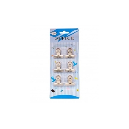 Clipsuri metalice Office Cover A1025, 28mm, argintii, blister 6 buc
