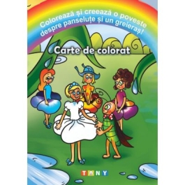 Coloreaza si creeaza o poveste despre panselute si un greieras!