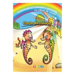 Coloreaza si creeaza o poveste cu caluti de mare!