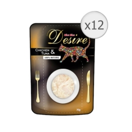 Pachet MIAU MIAU DESIRE Plic Pui File si Ton in Supa 70g x 12 buc